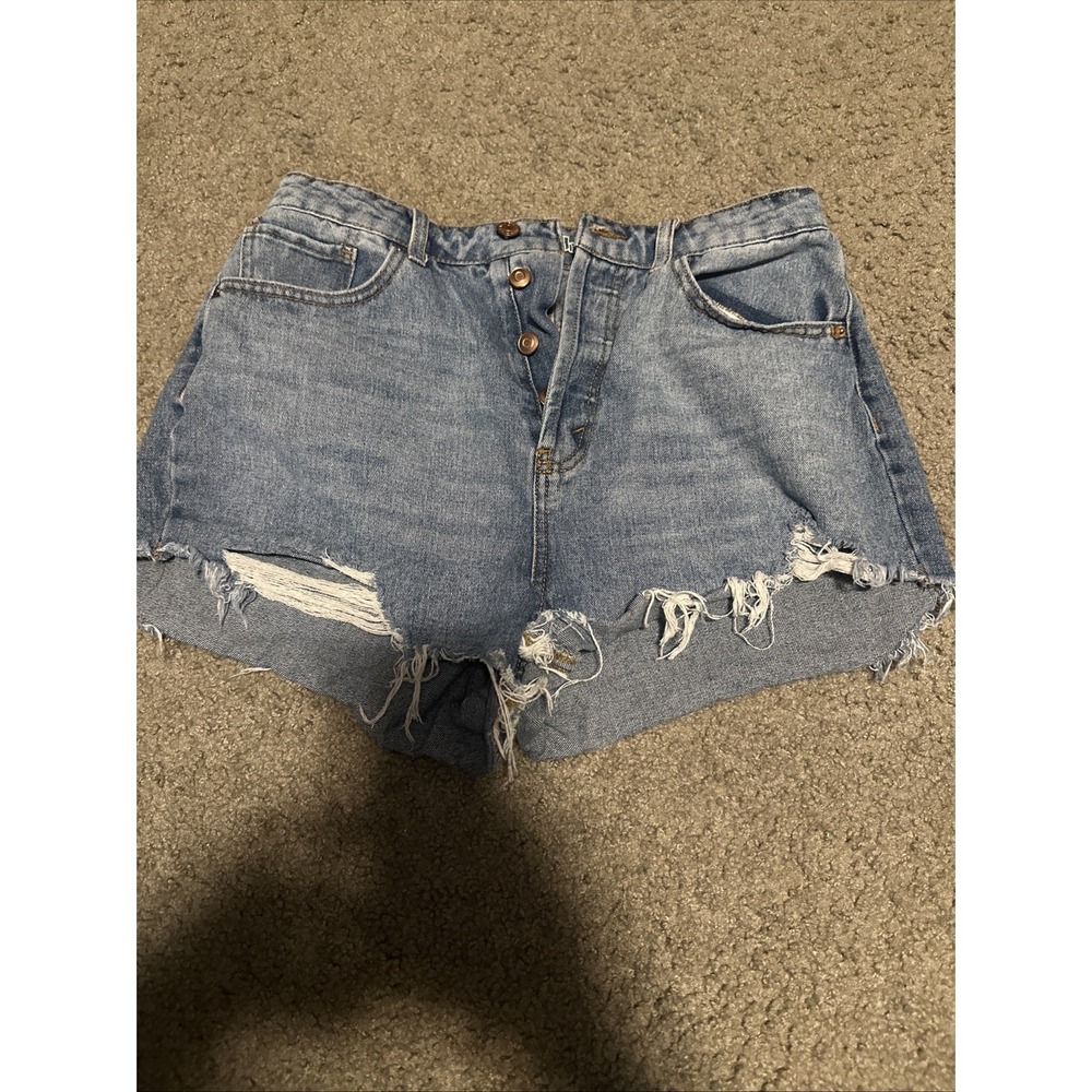 Wild Fable Womens Shorts‎ Size 8 Cut Off Denim High Waist Button Fly